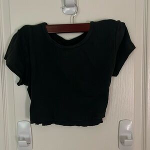 Black Brandy Melville casual fit crop top size small